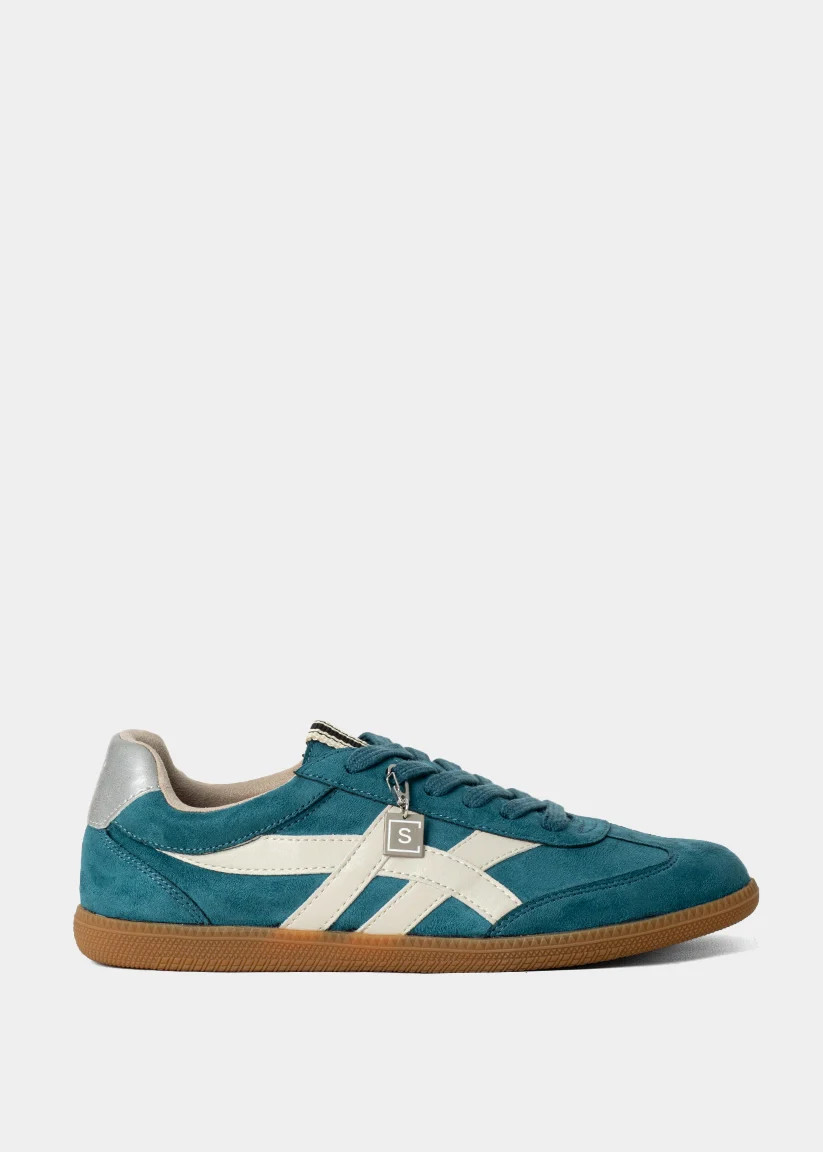 Sasha Teal Suede Retro Sneakers – SHUSHOP | SHUSHOP