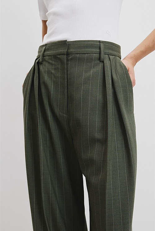 Pinstripe Wool Pant | Country Road