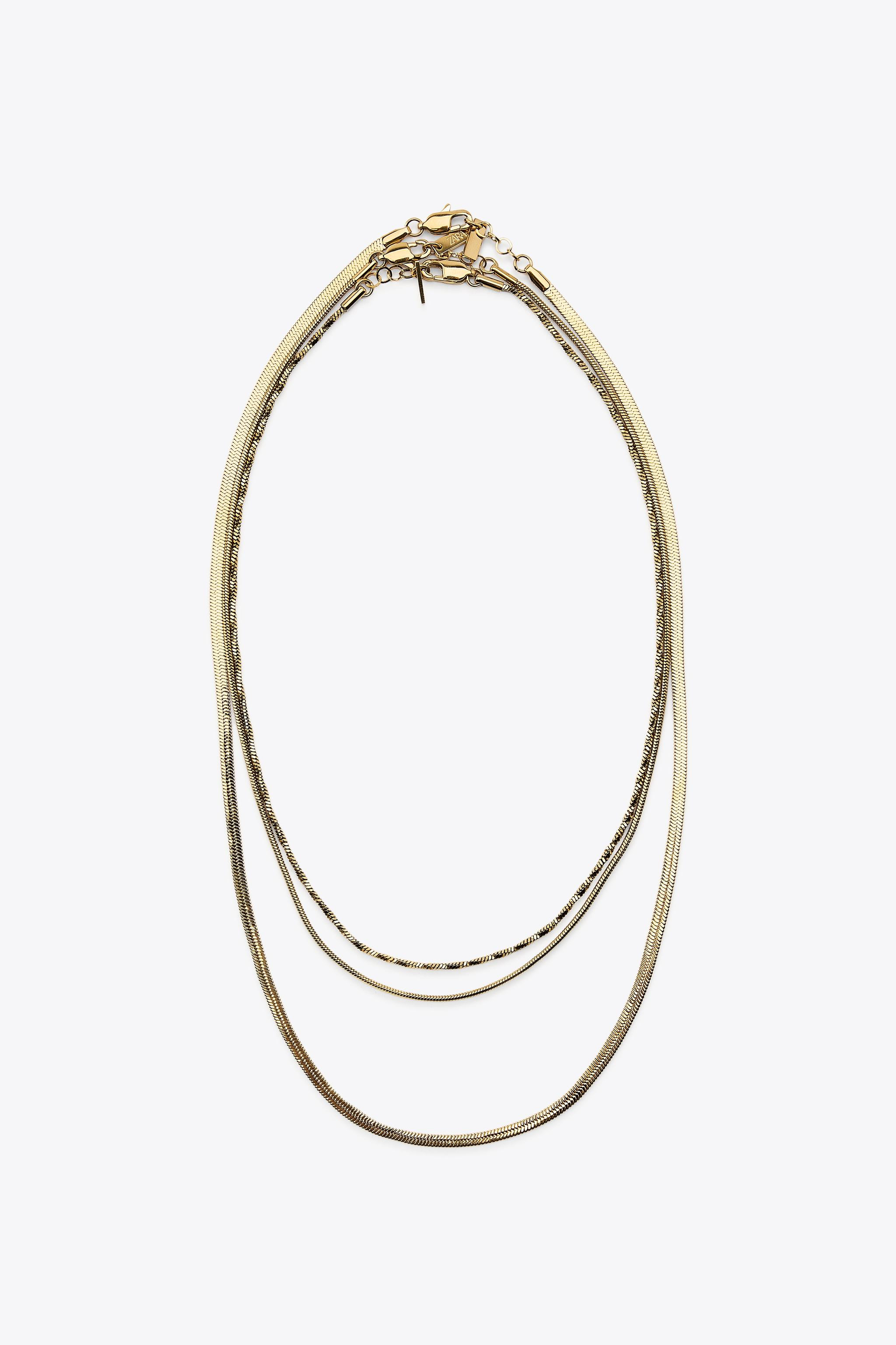 WATERPROOF METAL CHAIN NECKLACE PACK | Zara US