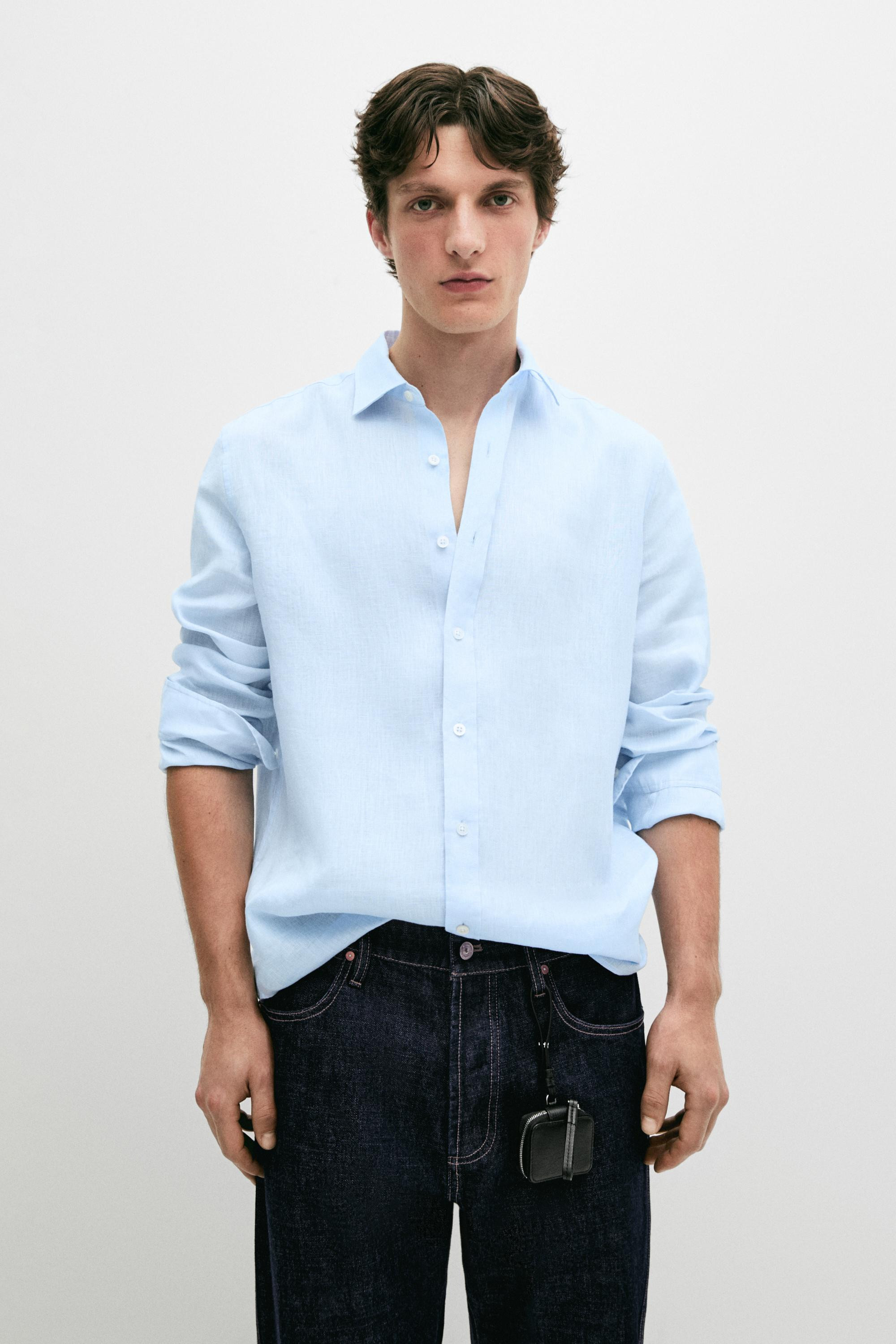 Slim-Fit-Hemd aus 100 % Leinen | Massimo Dutti DE