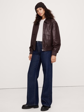 Leather Bomber Jacket | Banana Republic (US)