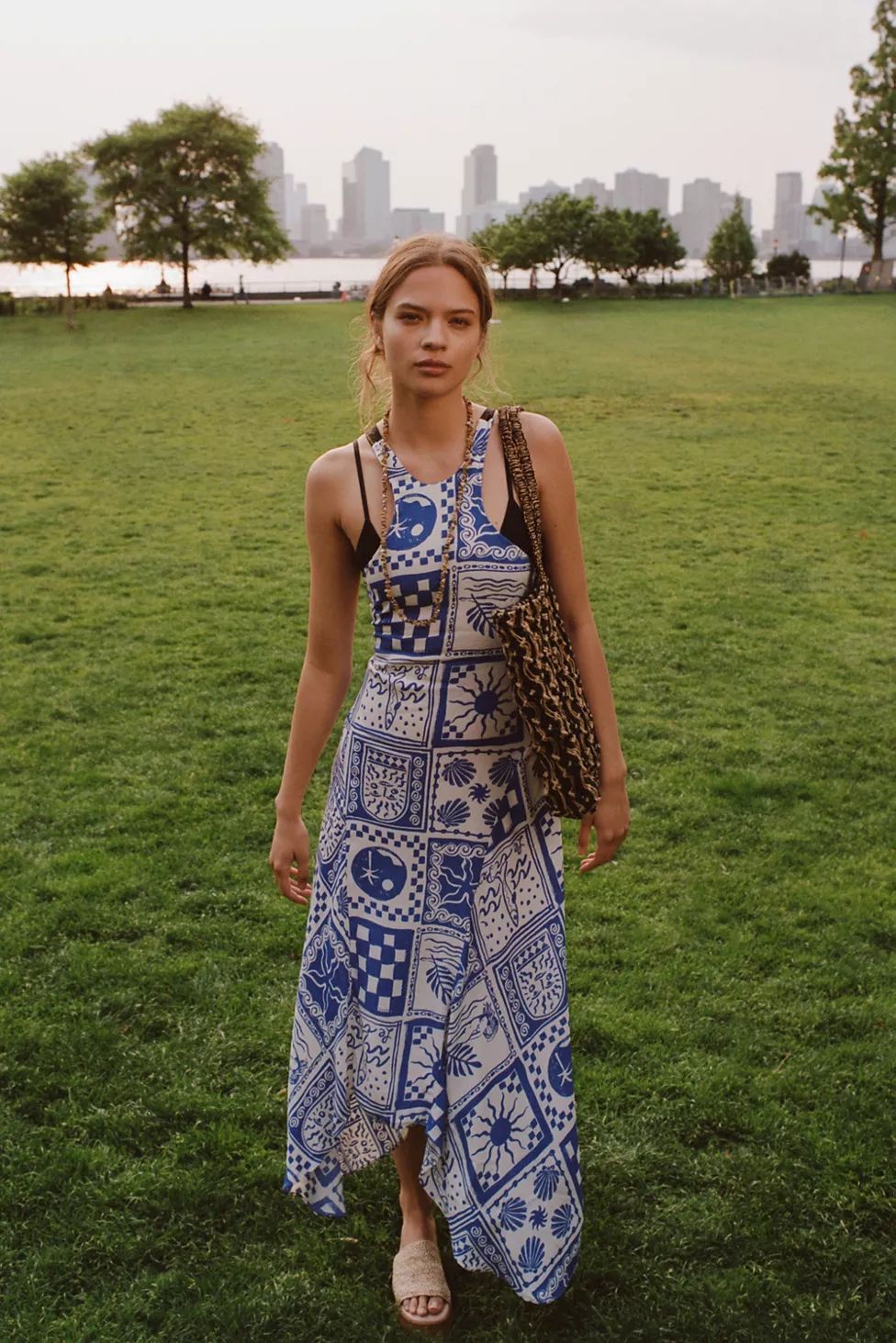 Ecote Janet Strappy-Back Midi Dress | Urban Outfitters (US and RoW)