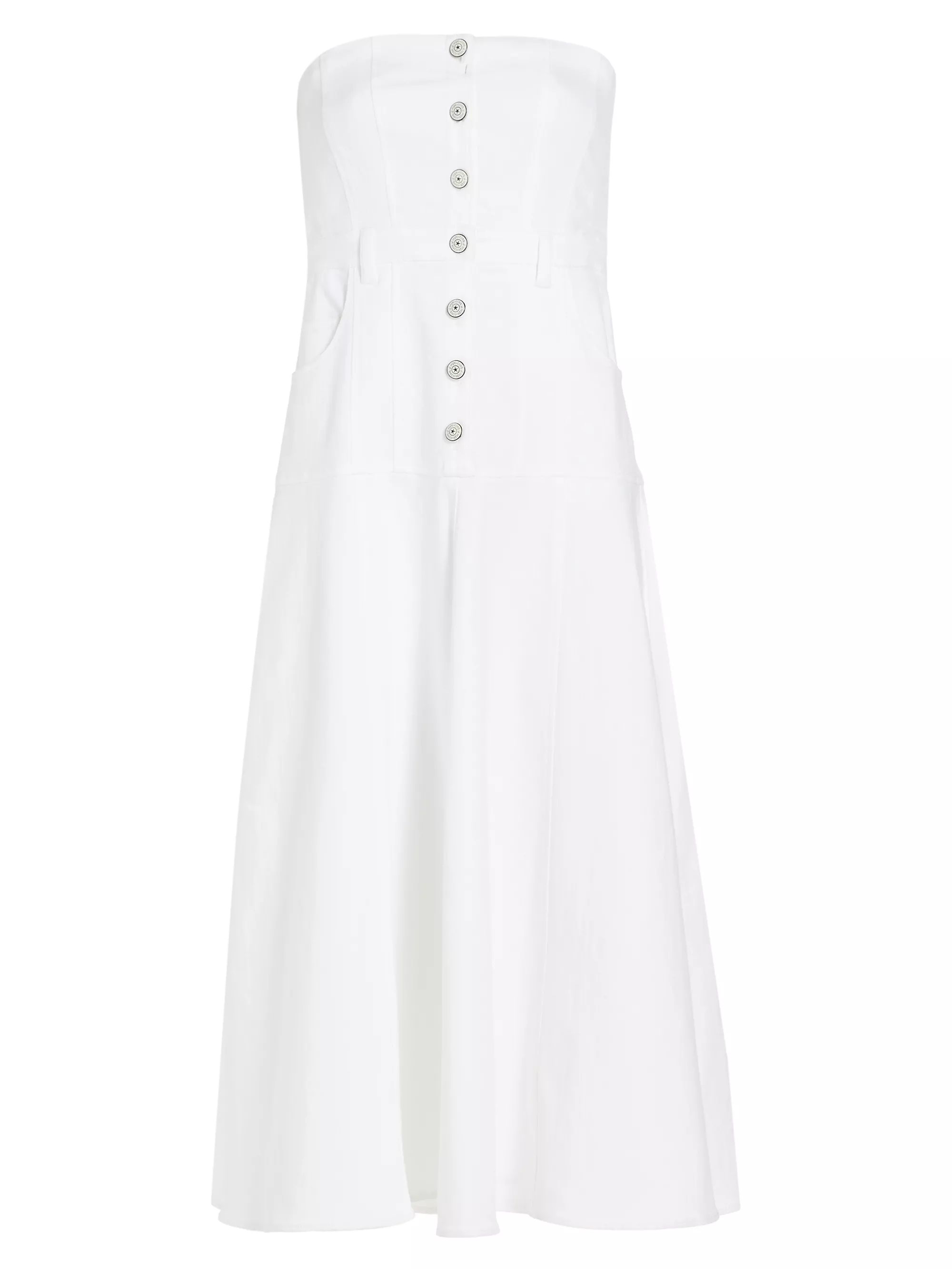 Veena Denim Strapless Midi-Dress | Saks Fifth Avenue