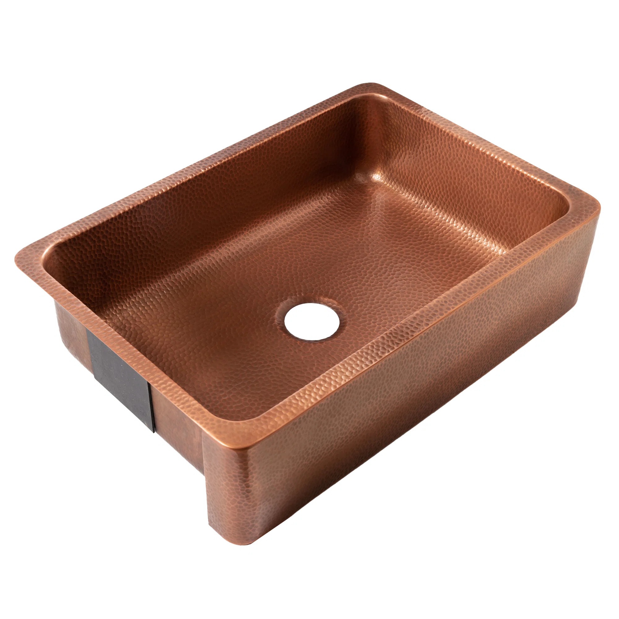Lange Copper 32" Single Bowl Farmhouse Apron Front Undermount Kitchen Sink SEK307-33AC | Wayfair North America