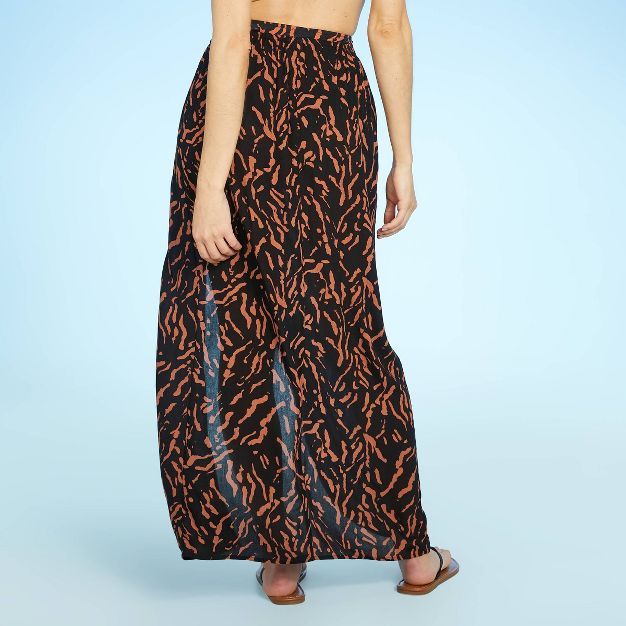 Women's Knot Detail Maxi Cover Up Skirt - Shade & Shore™ Black | Target