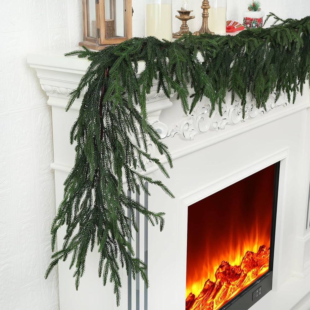 Artgar 9 FtPine Garland - Real Touch Pine Garland - Artificial Greenery Garland - Christmas Garla... | Amazon (US)