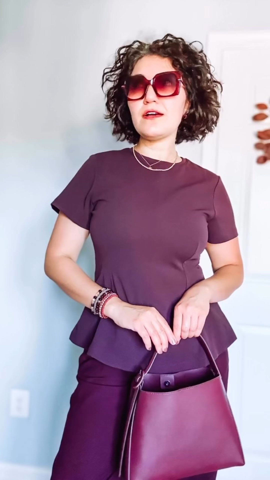 Fall outfit, burgundy outfit, burgundy top, chic outfit, workwear, office outfit 

#LTKStyleTip #LTKWorkwear