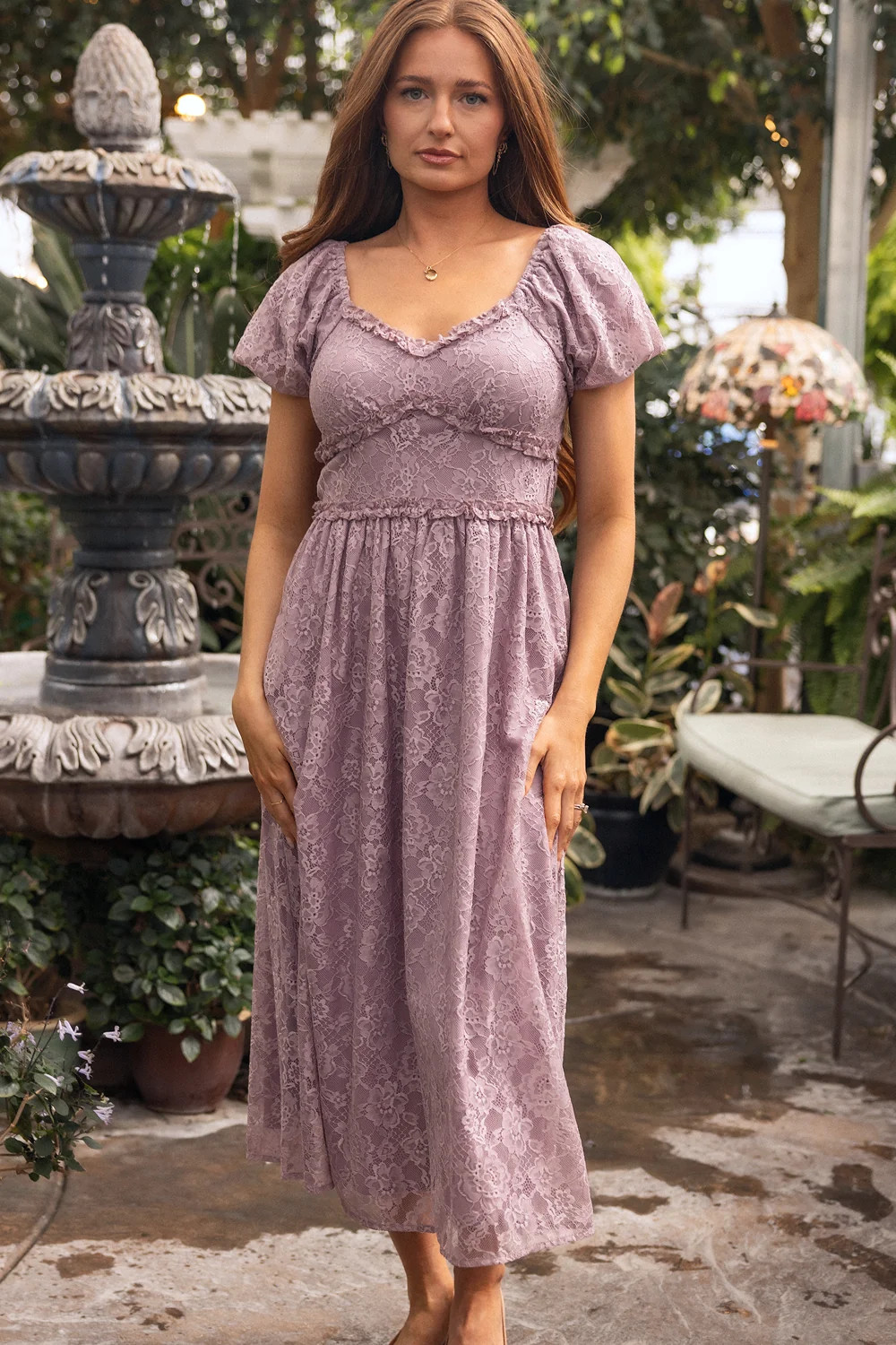 Kiara Dress in Hyssop Lace | Ivy City Co