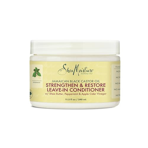 SheaMoisture 100% Pure Jamaican Black Castor Oil Leave In Conditioner For Damaged Hair and To Soften Detangle Hair 11.5oz | Amazon (US)