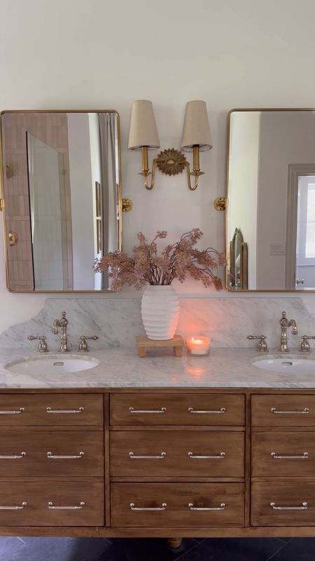 Our primary bathroom 🥰

Sconce mirror faucet tile vanity console anthropologie THEBLOOMINGNEST 

#LTKhome