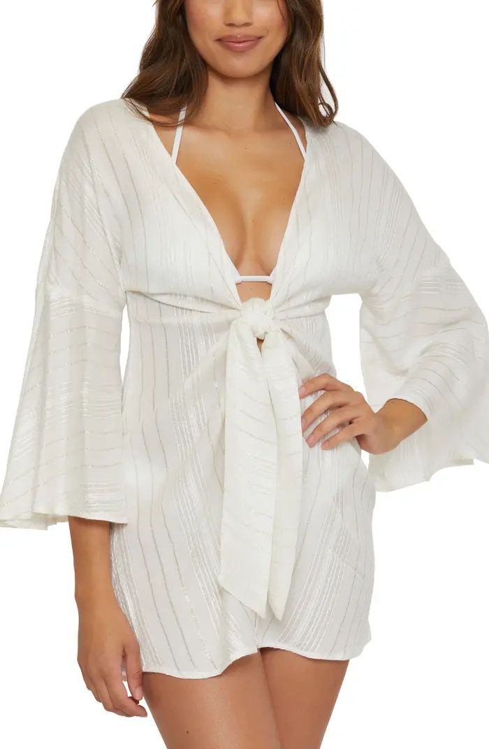 Radiance V-Neck Long Sleeve Cover-Up Tunic | Nordstrom