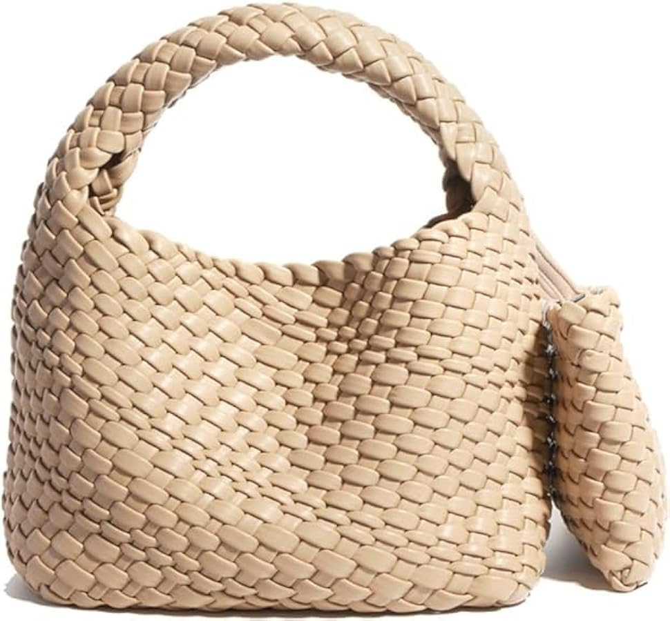 Women Handbag Popular Woven Tote Bag Bucket Composite Bag Knitting Chain Bag Crossbody Female Sho... | Amazon (US)