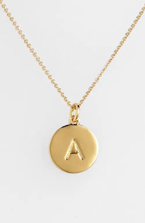 kate spade new york one in a million initial pendant necklace in A- Gold at Nordstrom | Nordstrom