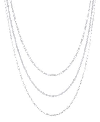 Silver Plated Chain 3Pc. Set | Macy's Canada