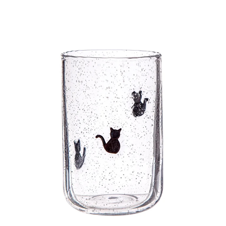 Way to Celebrate Halloween Cat Charm Drinking Glass | Walmart (US)