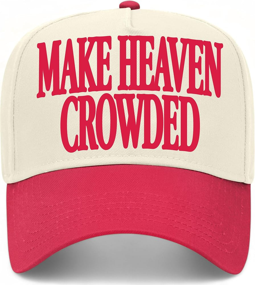 Make Heaven Crowded V2 Vintage Trucker Hat | Premium Adjustable Christian Snapback Baseball Hat f... | Amazon (US)