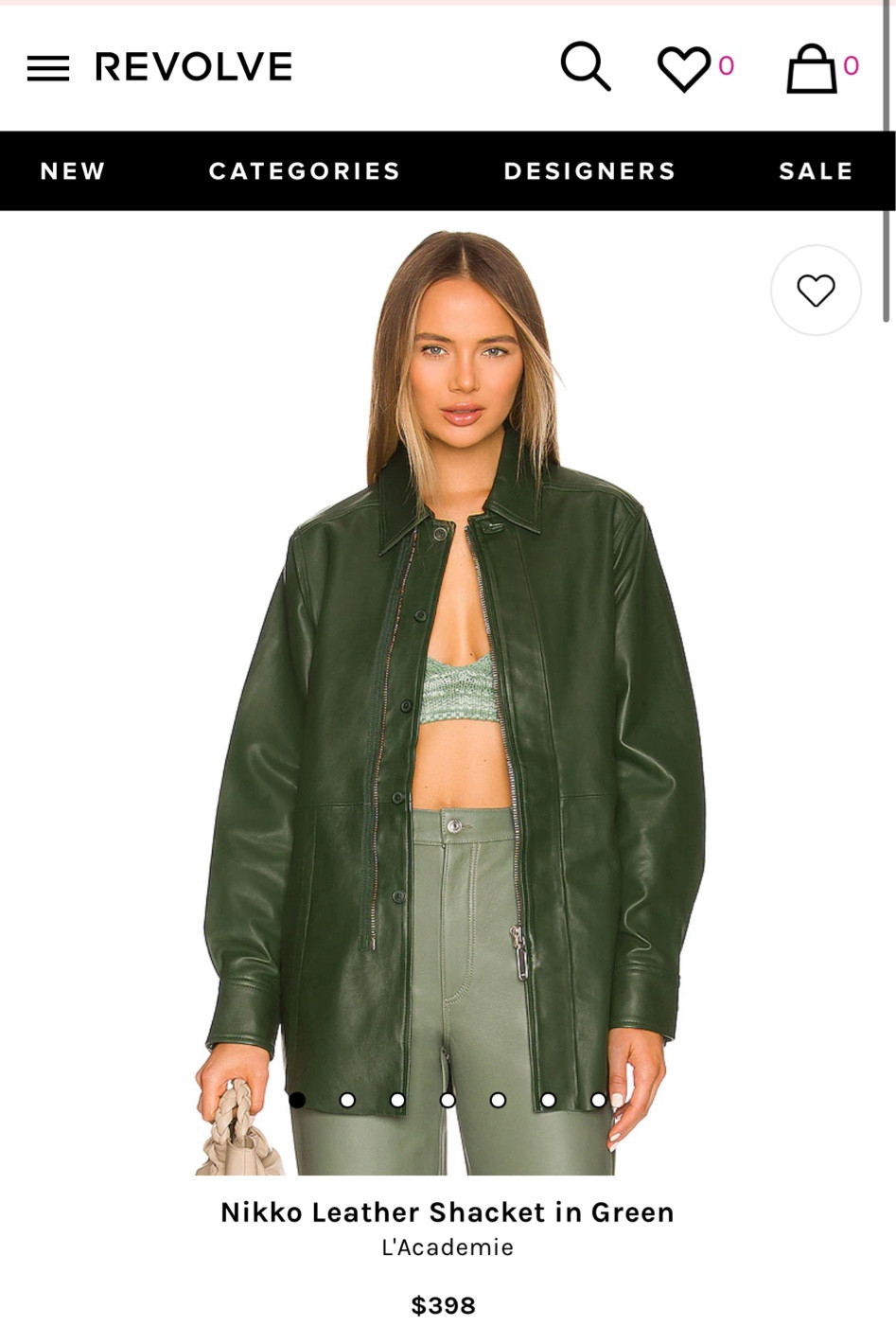 REVOLVE // Green Leather Jacket 

#LTKSeasonal #LTKfit #LTKHoliday