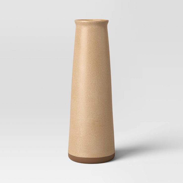 Ceramic Floor Vase with Exposed Clay on Bottom Brown - Threshold™ | Target
