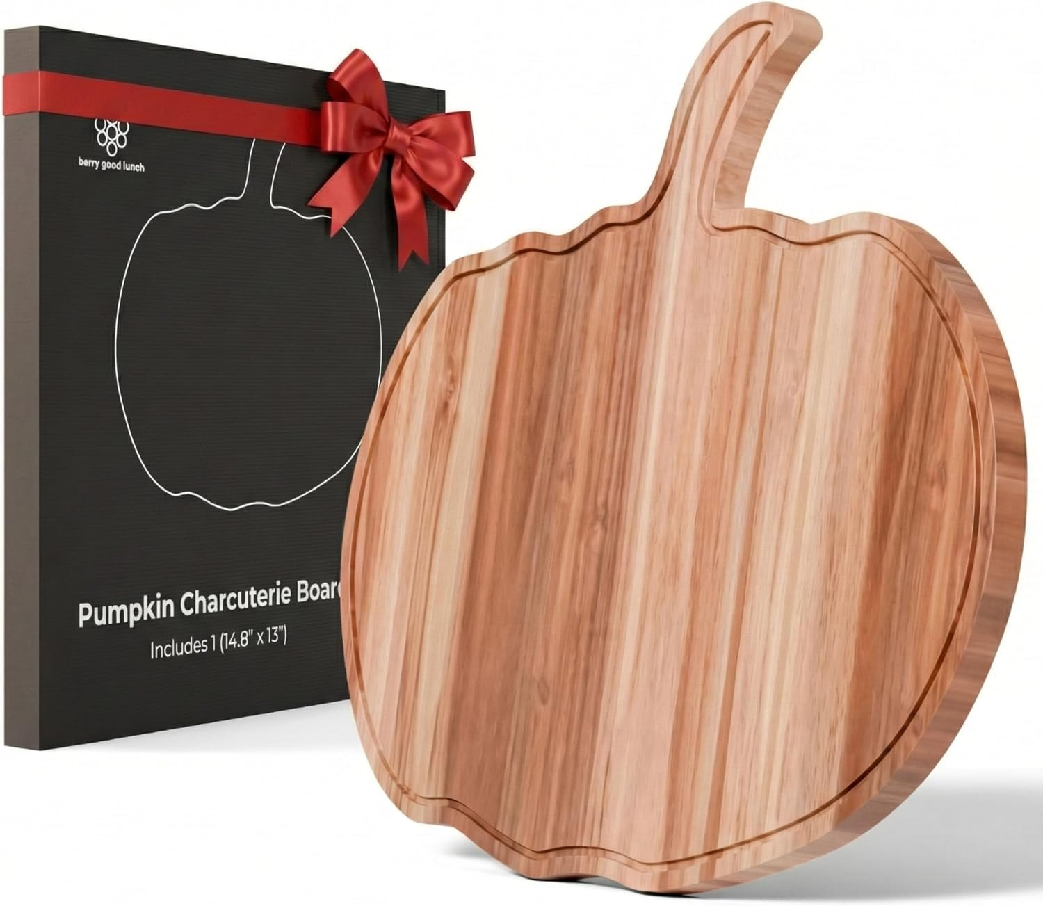 New - Pumpkin Cutting Board 14.8"x13" – Solid Acacia Wood Fall Pumpkin Charcuterie Board for Fall Decor, Gothic Cheese Boards, Fall Thanksgiving Kitchen Decor & Halloween Kitchen Serving Platter | Amazon (US)