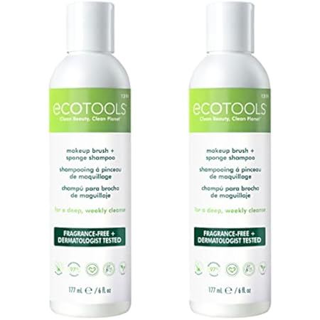EcoTools Makeup Cleaner for Brushes, Brush and Sponge Cleansing Shampoo, Hypoallergenic, 6 fl.oz./ 1 | Amazon (US)