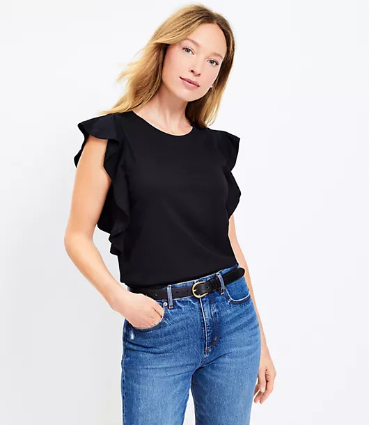Loft Ruffle Sleeve Top | LOFT