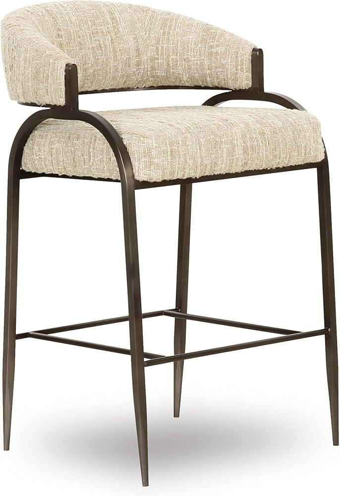 Tatum Cream Textured Boucle Counter Stool | Amazon (US)
