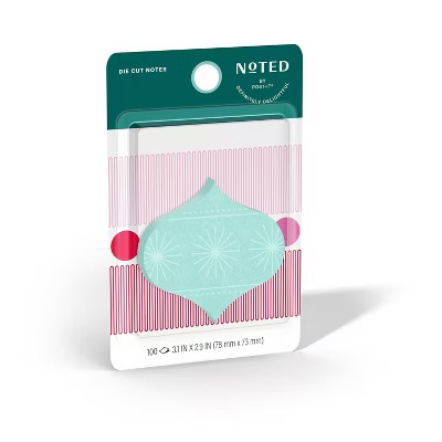 Noted by Post-it Ho Ho Whoa Ornament Die-Cut Notes Green Gifting | Target
