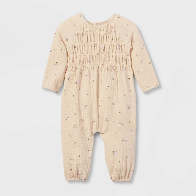 Grayson Collective Baby Girls' Floral Woven Gauze Romper - Cream | Target