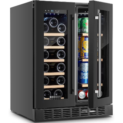 24-inch fridge,20 Bottles & 57 Cans,Double Glazed Glass Door Cooler,LED light,Adjustable shelves,... | Target