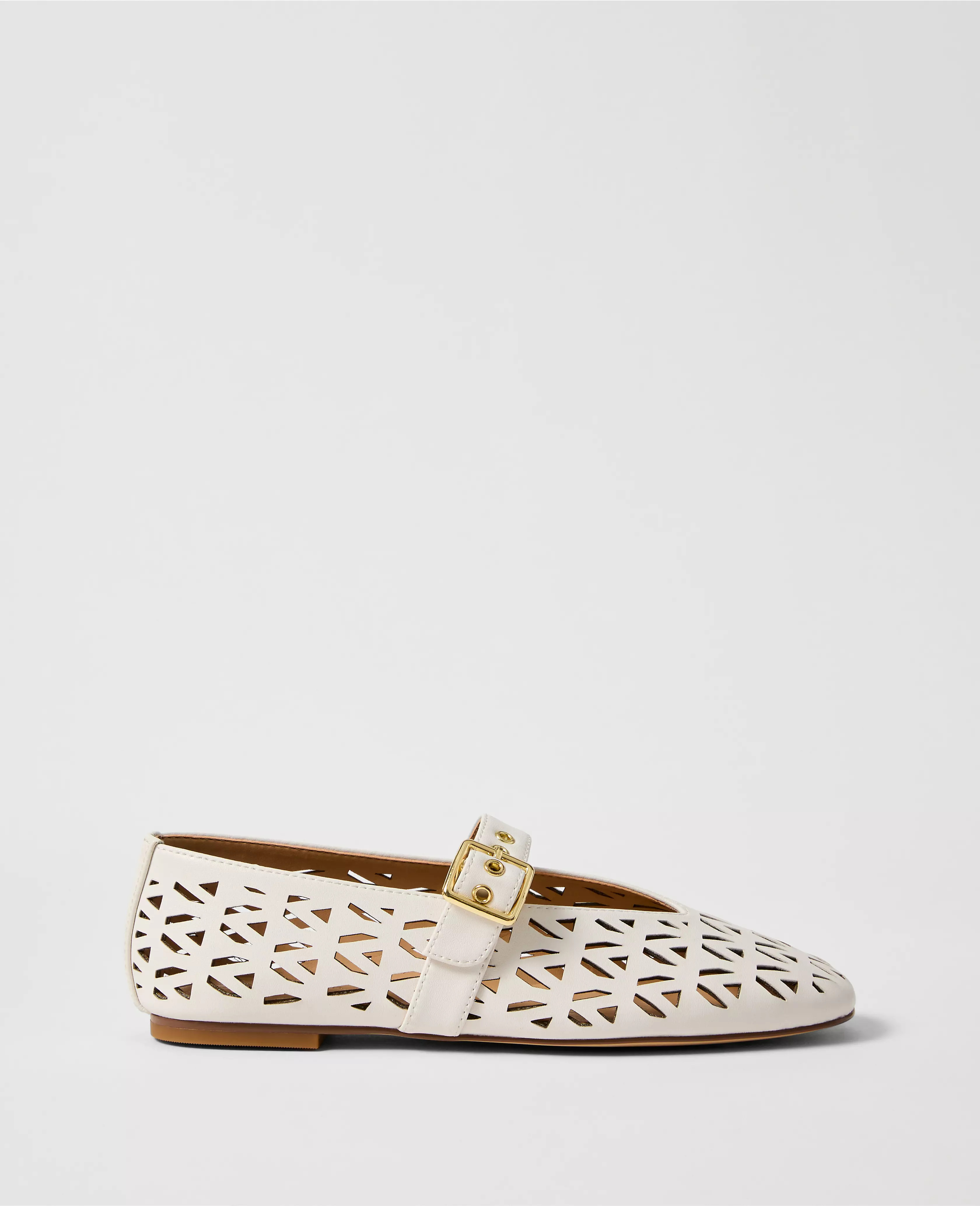 Weekend Leather Mary Jane Ballet Flat | Ann Taylor