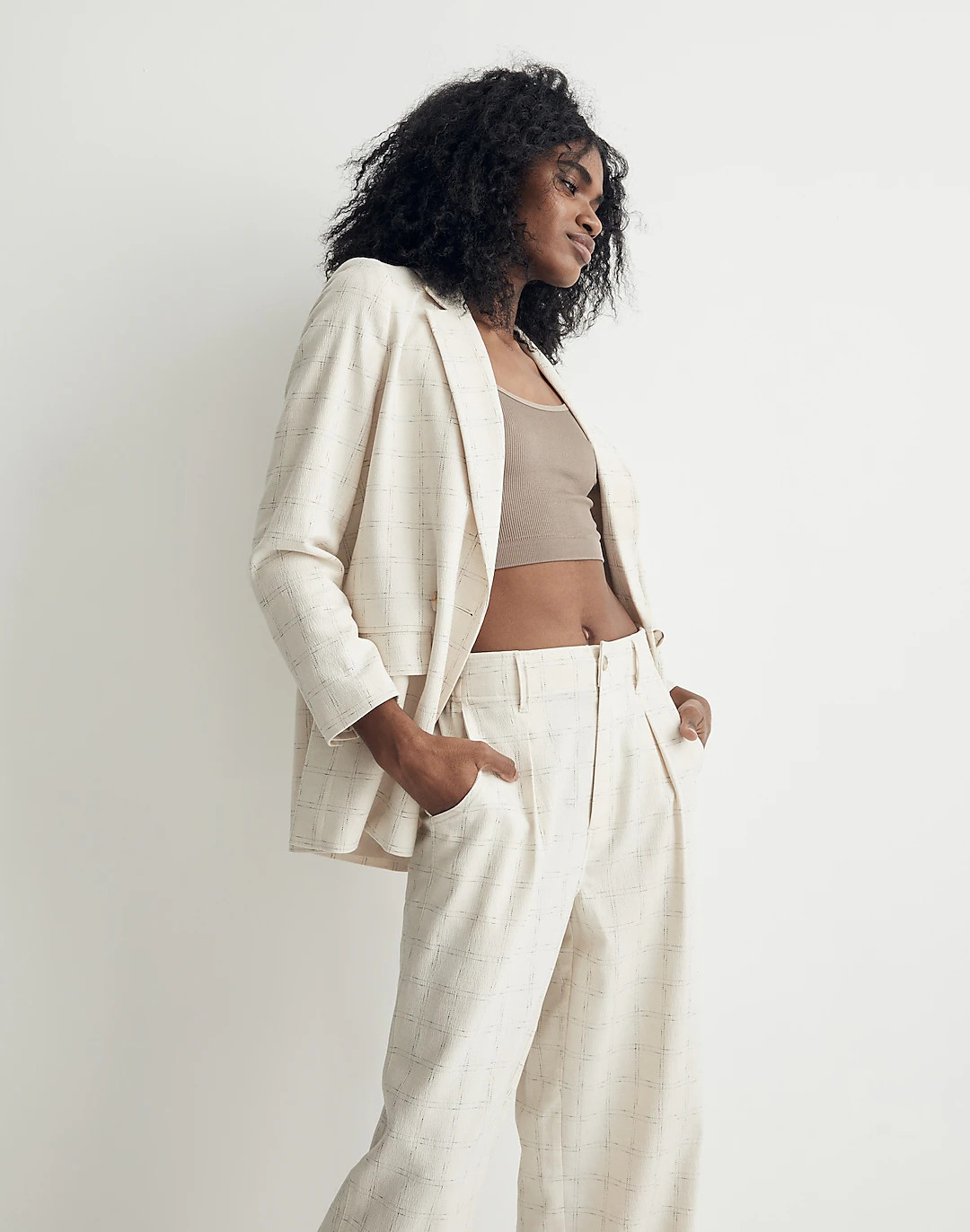 The Caldwell Double-Breasted Blazer in Ghent Plaid | Madewell