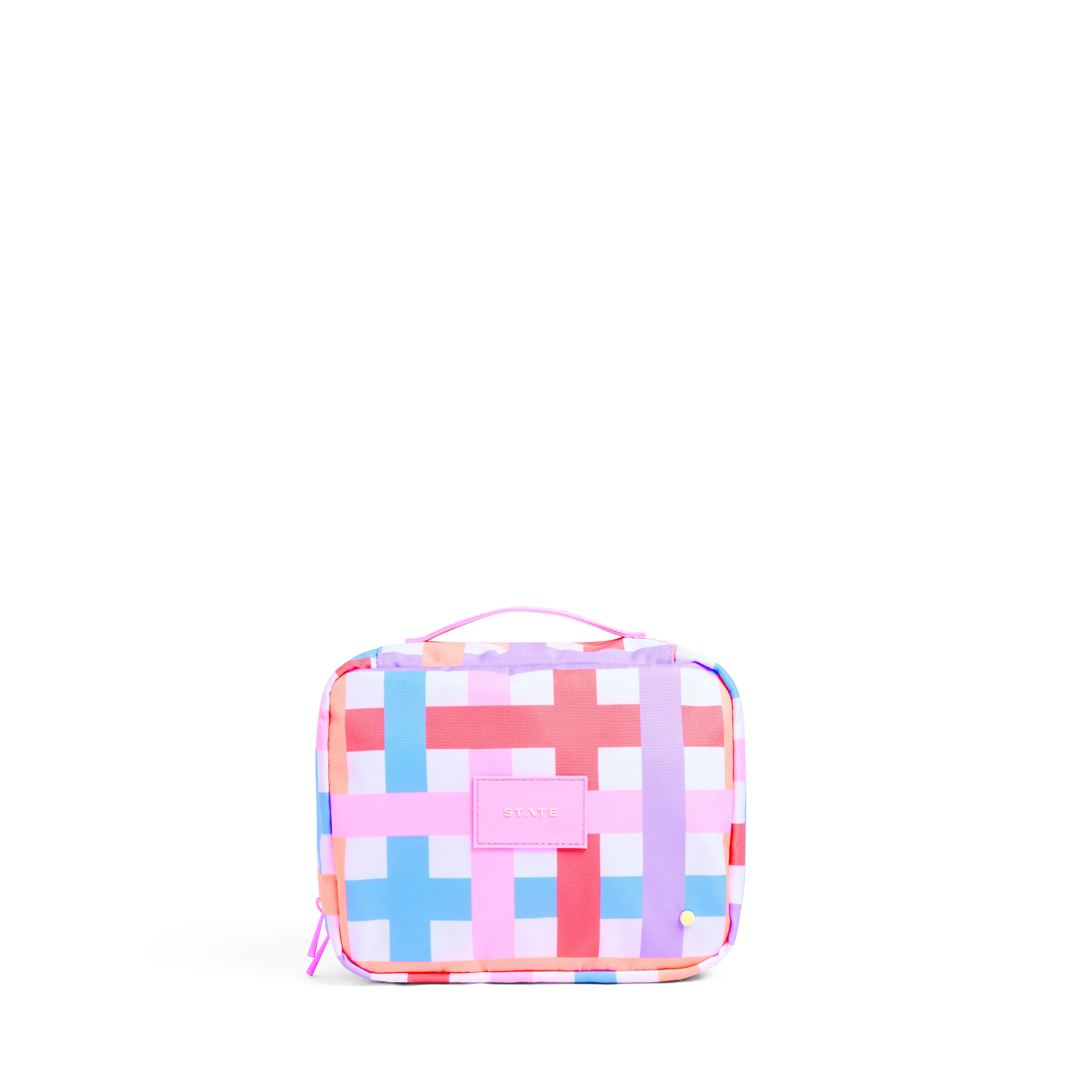 STATE Bags | Bensen Toiletry Kit Recycled Polycanvas Multi Plaid | STATE Bags