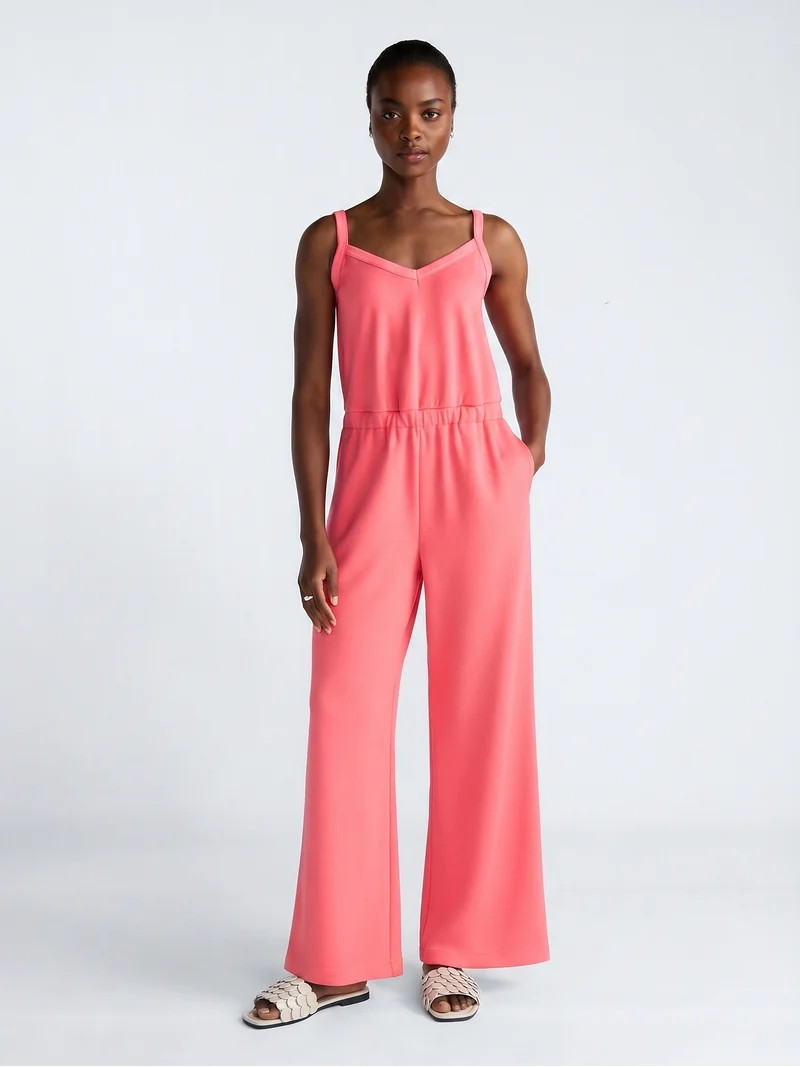 Scoop Women's and Women's Plus Scubaknit Tank Jumpsuit, Sizes XS-4X | Walmart (US)
