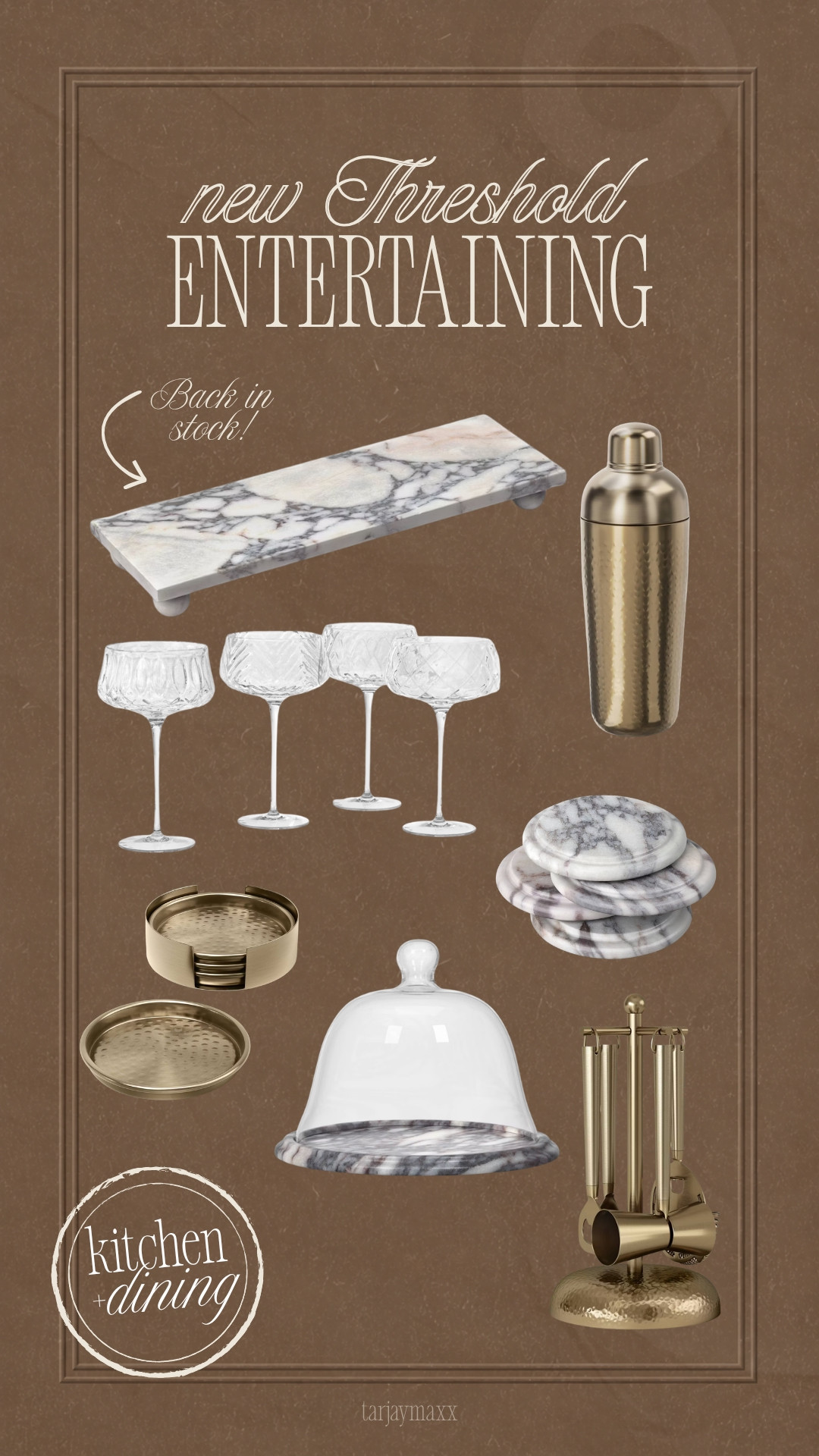 New Threshold entertaining! Loving all the marble and the viral serving tray is BACK! I use mine as decor and absolutely love it! Great quality for the price! 

 #LTKSeasonal #LTKHome