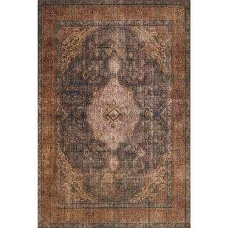 Loren Plum/Multi 7 ft. 6 in. x 9 ft. 6 in. Traditional Polyester Runner Rug | The Home Depot