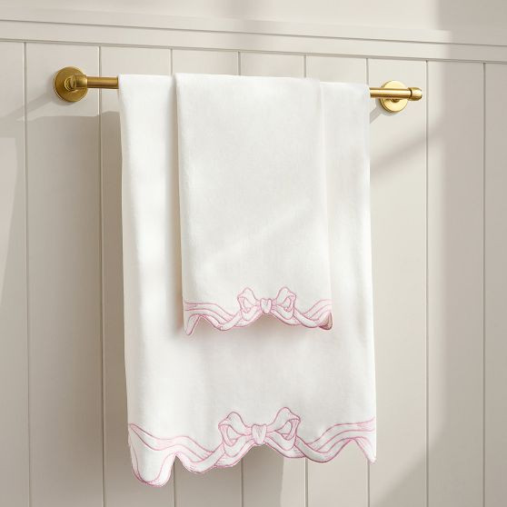 LoveShackFancy Palace Bow Hand Towel | Pottery Barn Teen