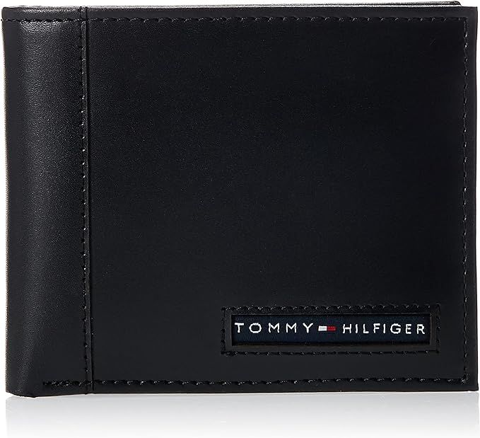 Tommy Hilfiger Men's Leather Wallet – Slim Bifold with 6 Credit Card Pockets and Removable ID W... | Amazon (US)