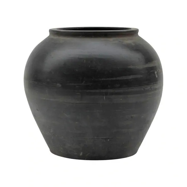 Lily's Living Large Vintage Black pottery Jar, 15 Inch Diameter, Gray (Size & Finish Vary) - 15"W... | Bed Bath & Beyond
