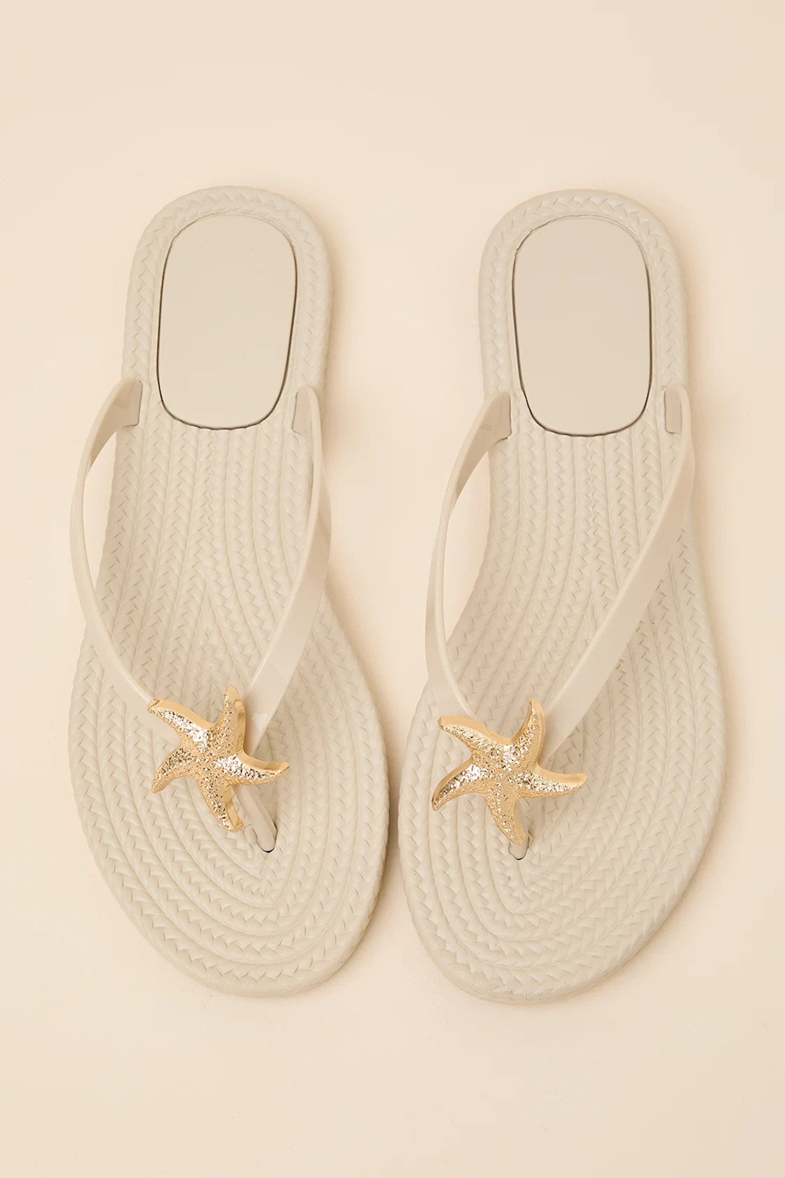 Nina Beige Starfish Flip Flops | Lulus
