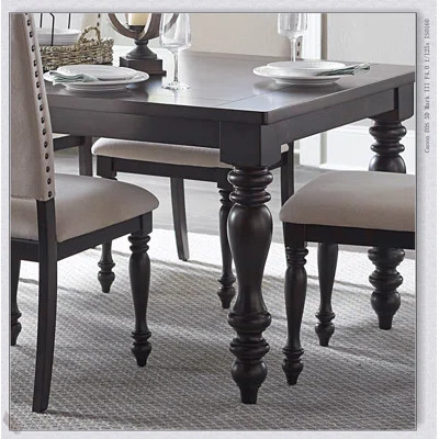 Traditional 7pc Dining Set with Extendable Table, 6 Side Chairs, and Beige Nailhead Trim for Elegant and Functional Dining | Wayfair North America