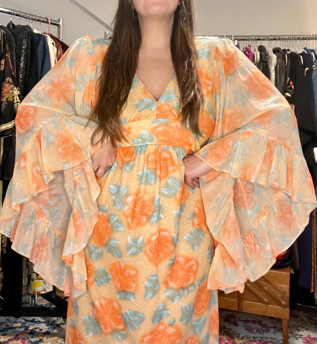 Vintage Angel Sleeve Maxi - Etsy | Etsy (US)