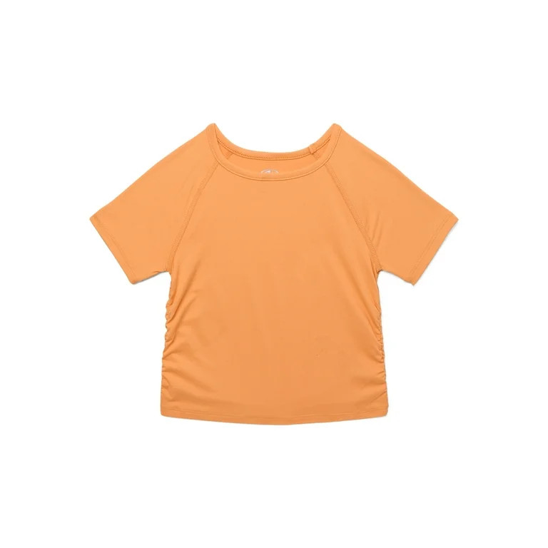 Athletic Works Girl's Cinched Tee with Short Sleeves, Sizes 4-18 & Plus - Walmart.com | Walmart (US)
