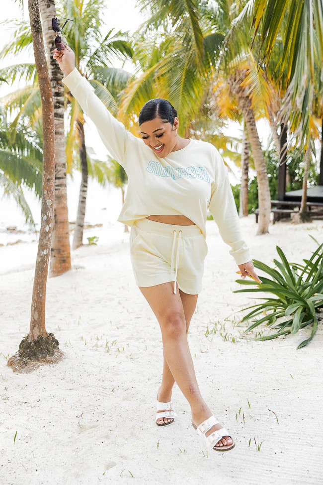 Infinite Heart Yellow Lounge Shorts | Pink Lily