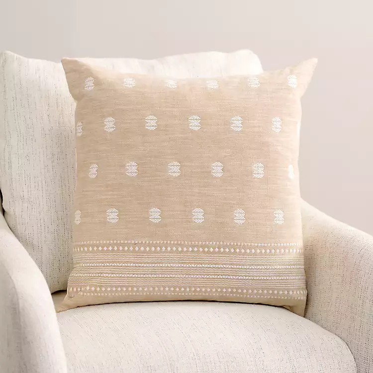 New! Carlyle Sand Pillow | Kirkland's Home