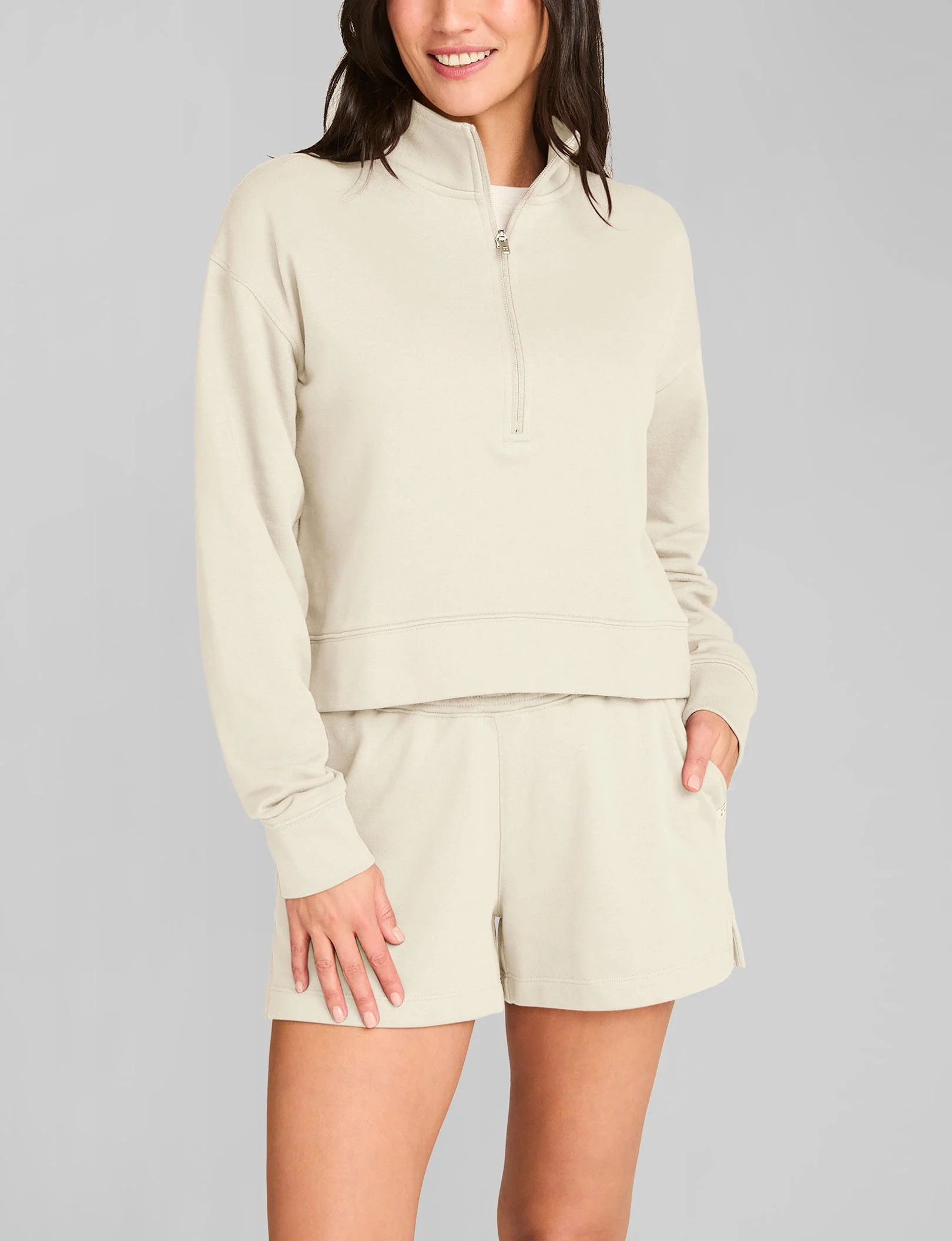 Women's French Terry Half-Zip Sweatshirt | Tommy John