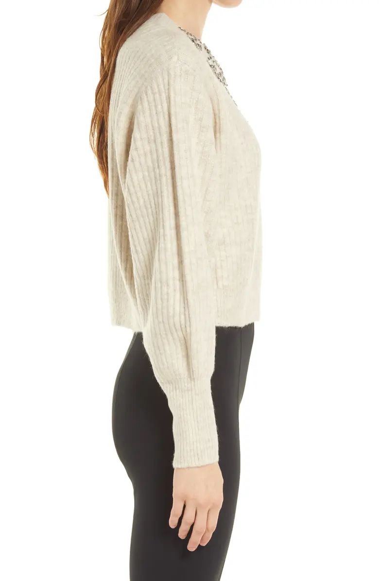 Open Edit Embellished Sweater | Nordstrom | Nordstrom