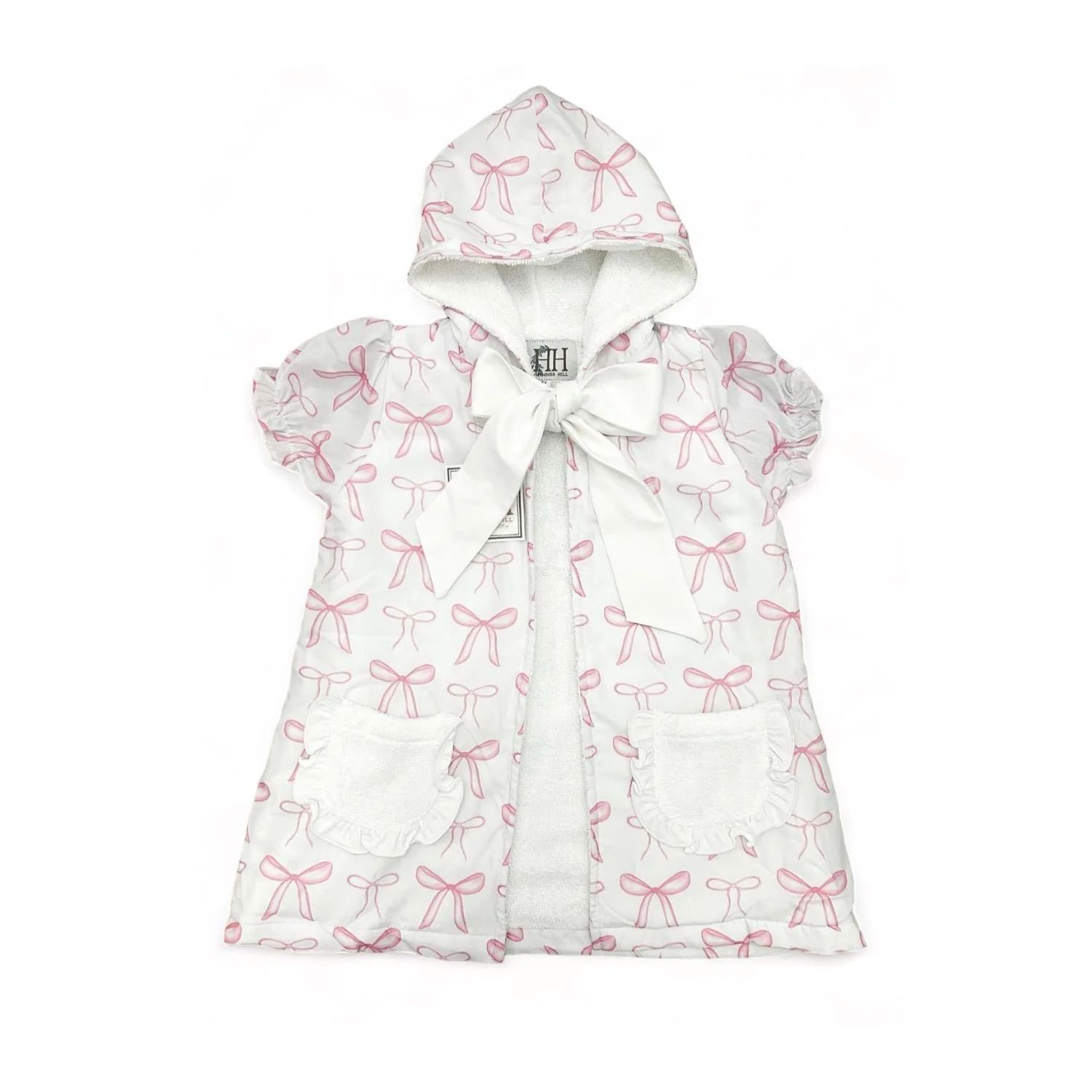 Pink Bow Hooded Coverup (PRE PURCHASE- ARRIVES IN MAY) | Hamner Hill