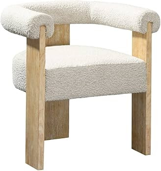 Meridian Furniture Barrel Collection Mid-Century Modern Dining Chair, Solid Wood Finish, Rich Bou... | Amazon (US)