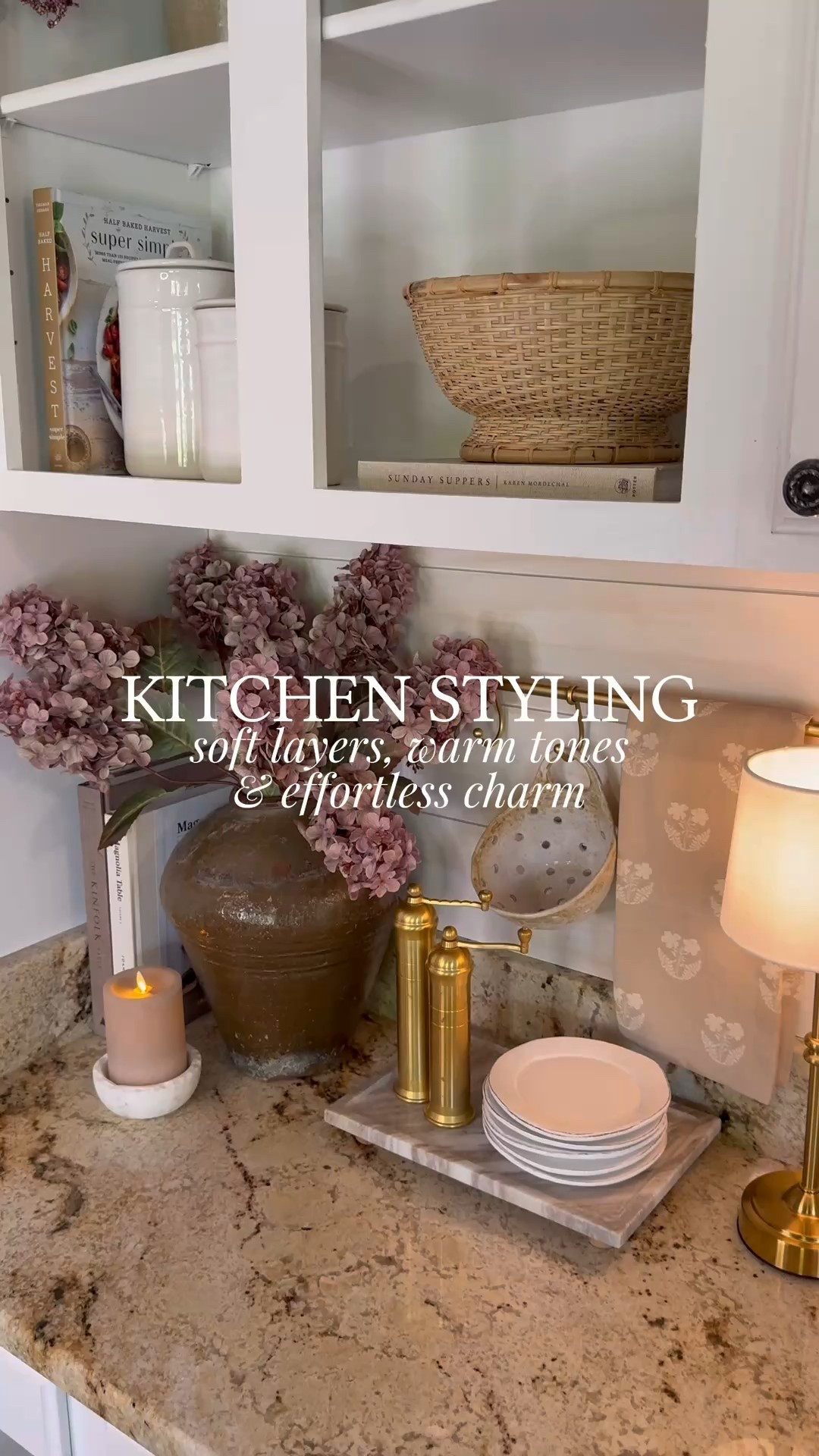Styled Kitchen Corner | Old World Modern Vibes. Follow @farmtotablecreations on Instagram for more timeless styling ideas and curated home finds.

This little kitchen corner is one of my favorites—it blends organic textures with warm, collected details that give off that Old World Modern feel. I used a vintage handmade Chinese mijiu jar vase, muted faux hydrangeas, a marble tray, and golden salt and pepper mills to create a moment that’s both functional and beautiful.

#OldWorldModern #KitchenStyling #CollectedHome #OrganicModernStyle #TimelessInteriors #NeutralDecor #HomeInspoDaily #LTKhome #LTKkitchen #LTKstyling


#LTKFindsUnder50 #LTKHome #LTKSaleAlert