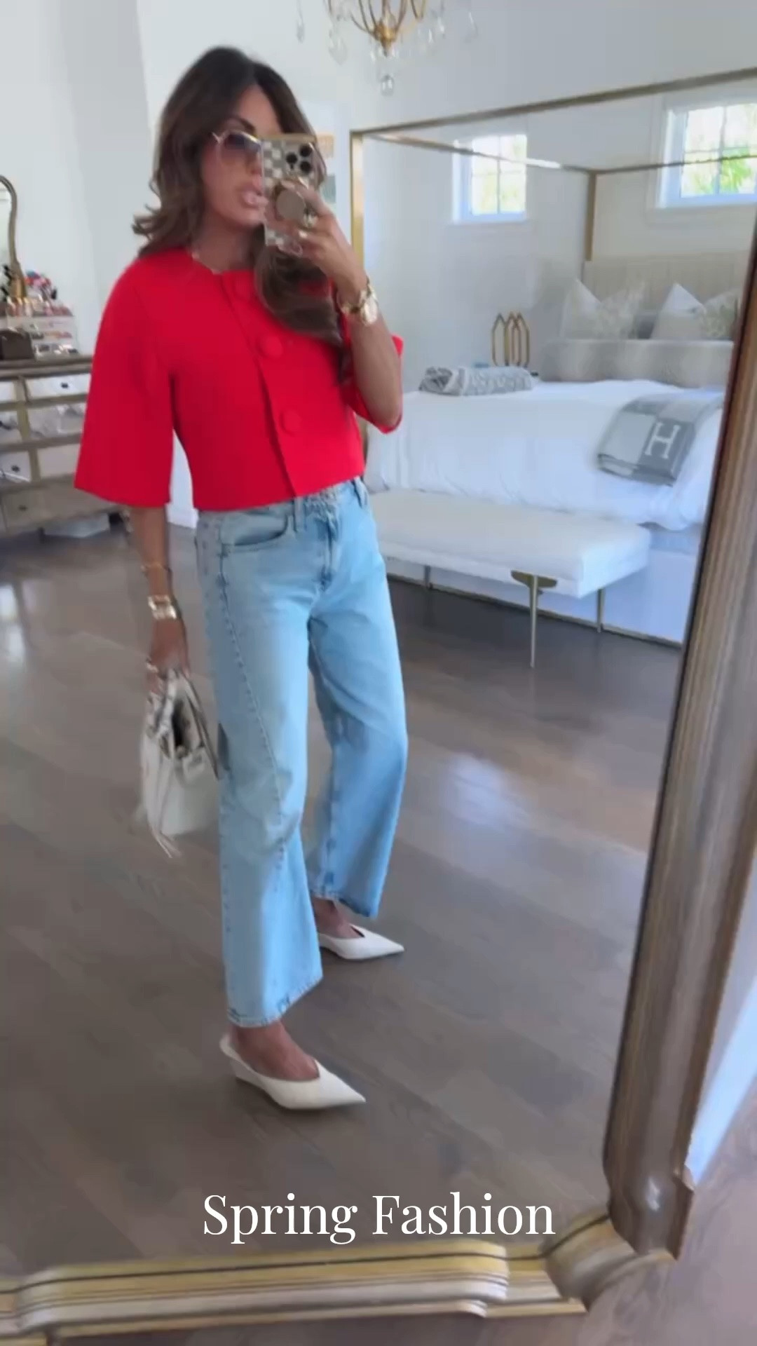 Wearing a size medium in red cropped knit shirt and size 29 in jeans! 

Zara finds, Zara fashion, Red knit top, Jeans, Zara jeans, Zara heels, White heels, Spring outfits, Summer outfits, Spring Outfits 2026, Emily Ann Gemma

#LTKootd #LTKdayinmylife #LTKmomlife